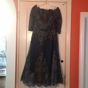 Gorgeous navy blue sparkly dressy dress
